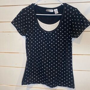 Allyson Whitmore Black and White Polka Dot Tee